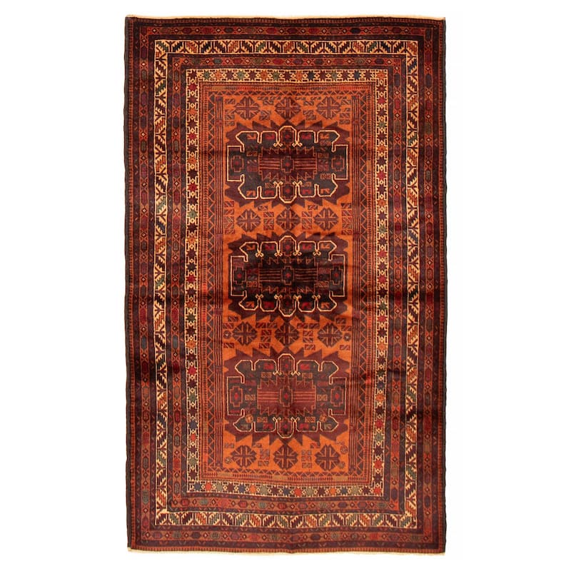 Teimani Burnt Orange Rug 3'11" x 6'10" - 3'11 x 6'10 - Burnt Orange - 3'11 x 6'10