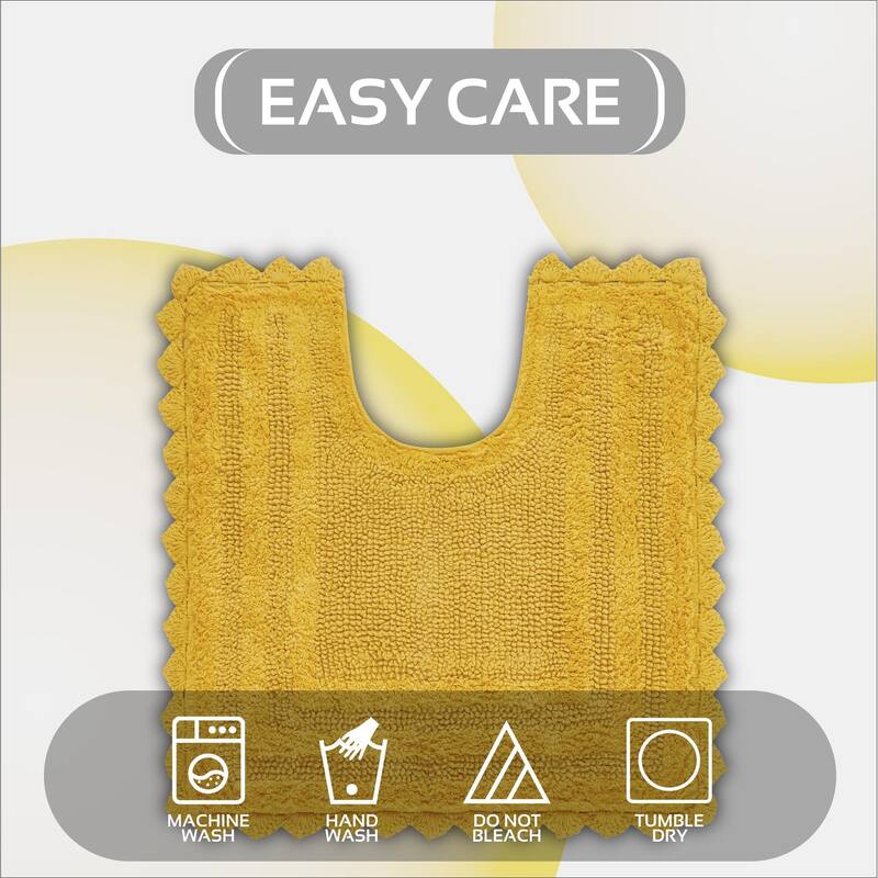 Better Trends Bath Rugs 100% Cotton Soft & Water Absorbent Reversible Tufted Bathroom Rug for Shower, Sink Mats Lilly Crochet