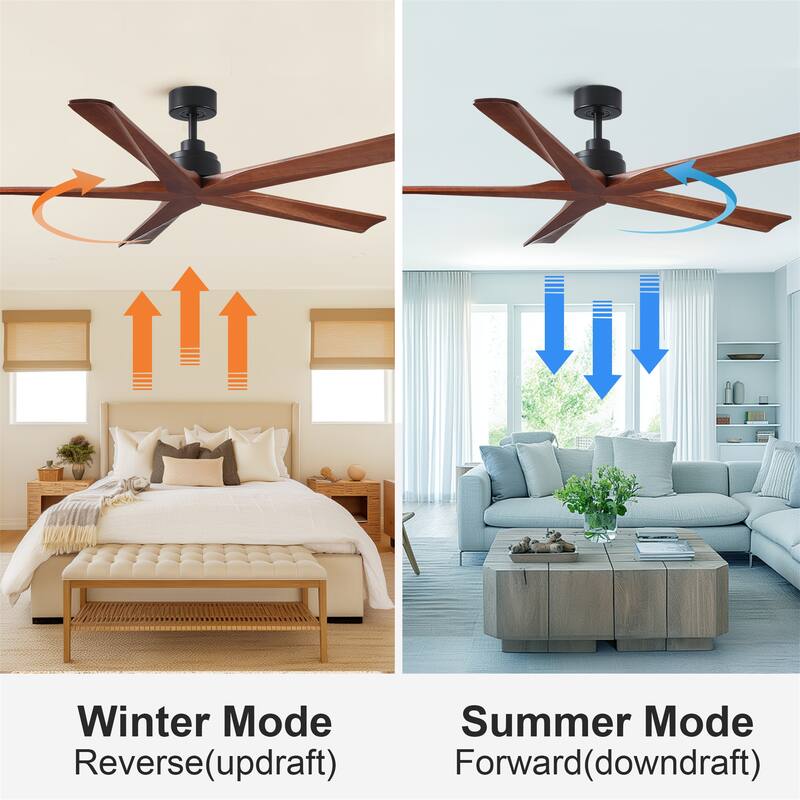 60" Black Lowe Profile Ceiling Fan without Light