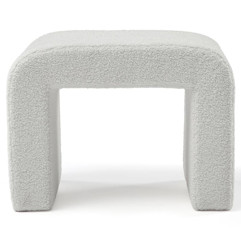 Modern Vanity Stool, Large Foot Rest Ottoman, Extra Seating Shoe Bench for Living Room, Entryway, Bedroom Dressing Chair