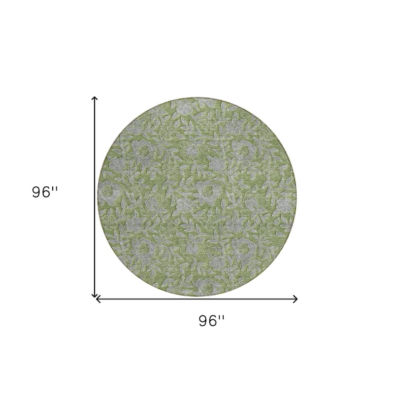 HomeRoots Floral Transitional Rectangle Outdoor Rug