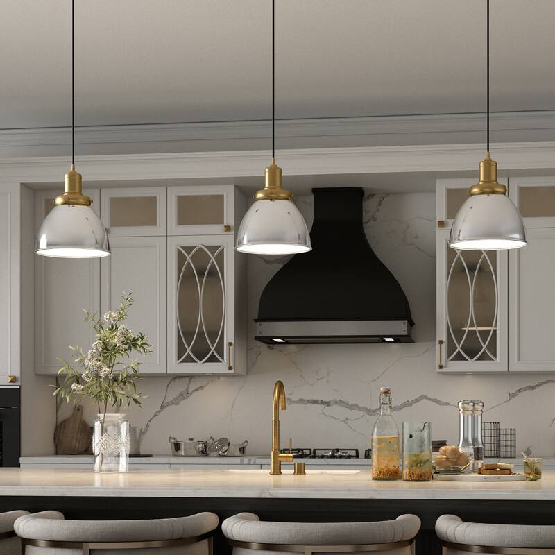 Madison 8" Wide Pendant with Metal Shade