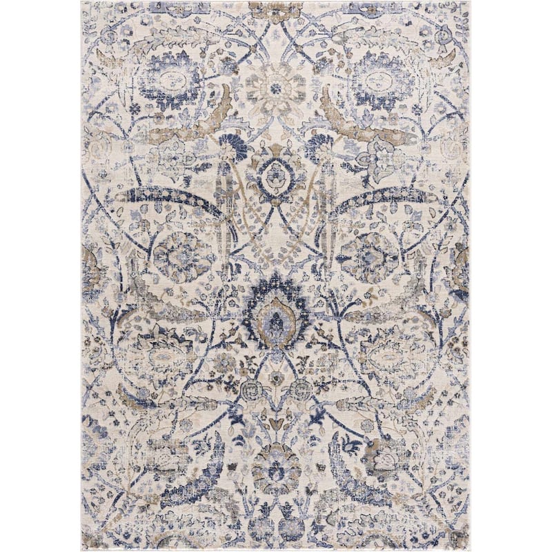 Hauteloom Erbacon Living Room, Bedroom Area Rug - Beige, Black, Charcoal - 2' x 2'11"
