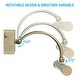 preview thumbnail 2 of 5, LED Picture Light, 2700K/3000K/4000K Selectable, Antique Brass - 2PACK