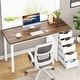 preview thumbnail 28 of 36, 47-inch Computer Desk with 5-drawer, Wood and Metal Writing Desk for Study Living Room