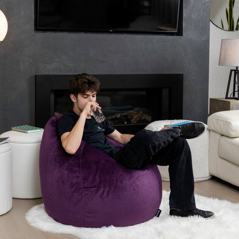 Gouchee Home Sambre Velvet Bean Bag Chair