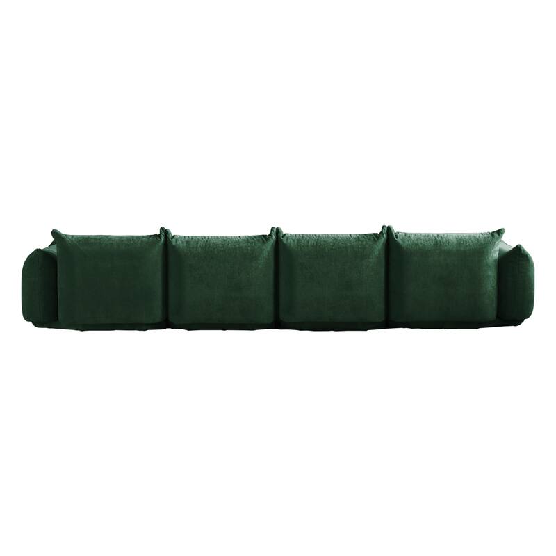 130" U-Shaped Sectional Sofa, Minimalist Chenille Modular Sofas Couches