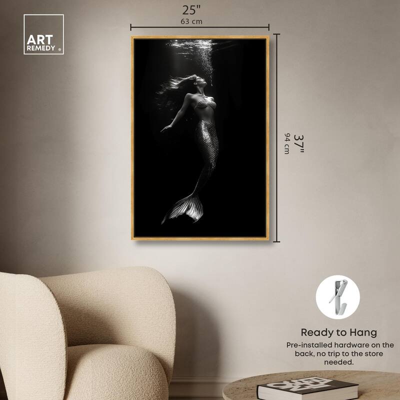 Mermaid Deep Canvas by Art Remedy