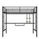 preview thumbnail 5 of 22, Metal Loft Bed with Desk and Shelf, Space-Saving Design