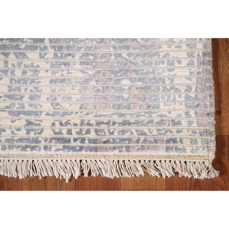 Contemporary / Abstract Accent Rug Handmade Wool Carpet - 3'11"x 5'8"