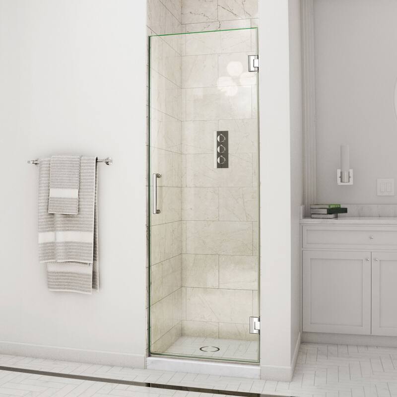 DreamLine Unidoor 24 in. W x 72 in. H Frameless Hinged Shower Door - 24" W - 24" W