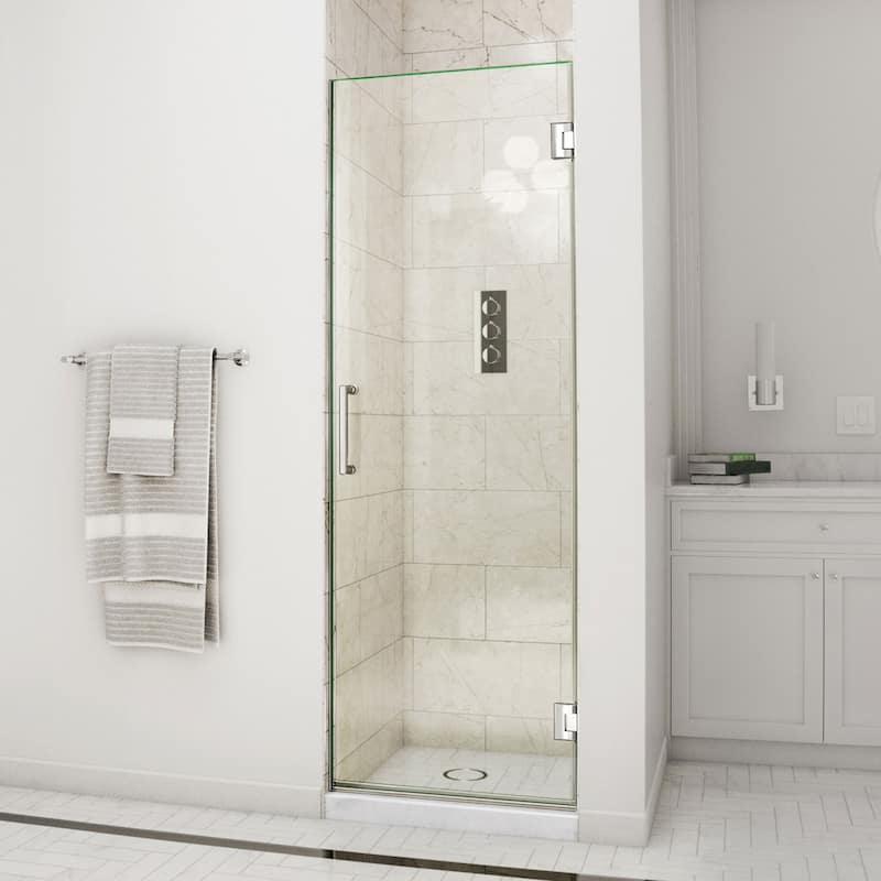 DreamLine Unidoor 26 in. W x 72 in. H Frameless Hinged Shower Door - 26" W
