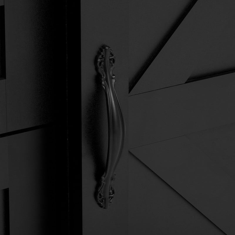 Farmhouse 55.1" Sideboard with Sliding Barn Doors and Storage Drawers, Wood Buffet Table with Power Outlet