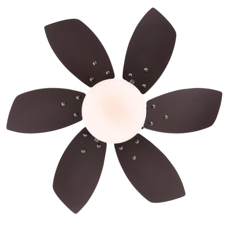 Westinghouse Lighting Origami 24-Inch 6-Blade Indoor Ceiling Fan with Dimmable LED Light and Opal Frosted Glass