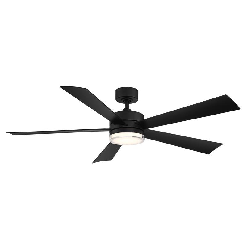 Wynd Indoor and Outdoor 5-Blade Smart Ceiling Fan 60in with 3000K LED Light Kit and Remote Control