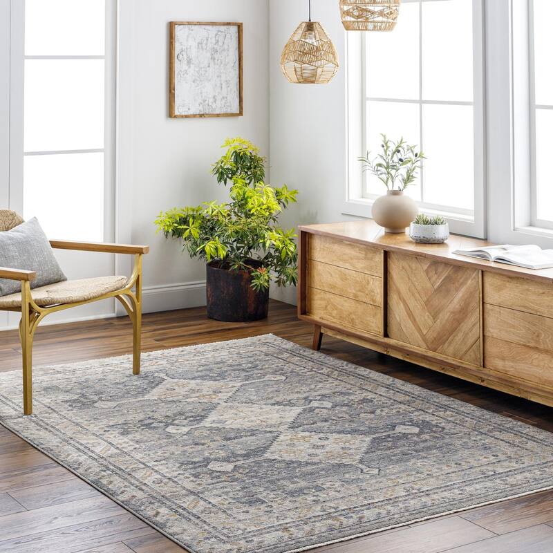 Livabliss Transitional Aida Diamond Area Rug - 5' x 7'9" - Taupe