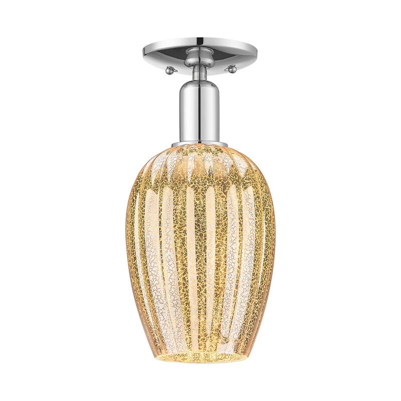Innovations Lighting 716-1C-13-6 Preston Semi-Flush Preston 6" Wide - Polished Chrome / Mercury