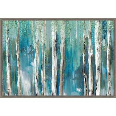 Cerulean Forest I by Rebecca Barger Framed Canvas Art