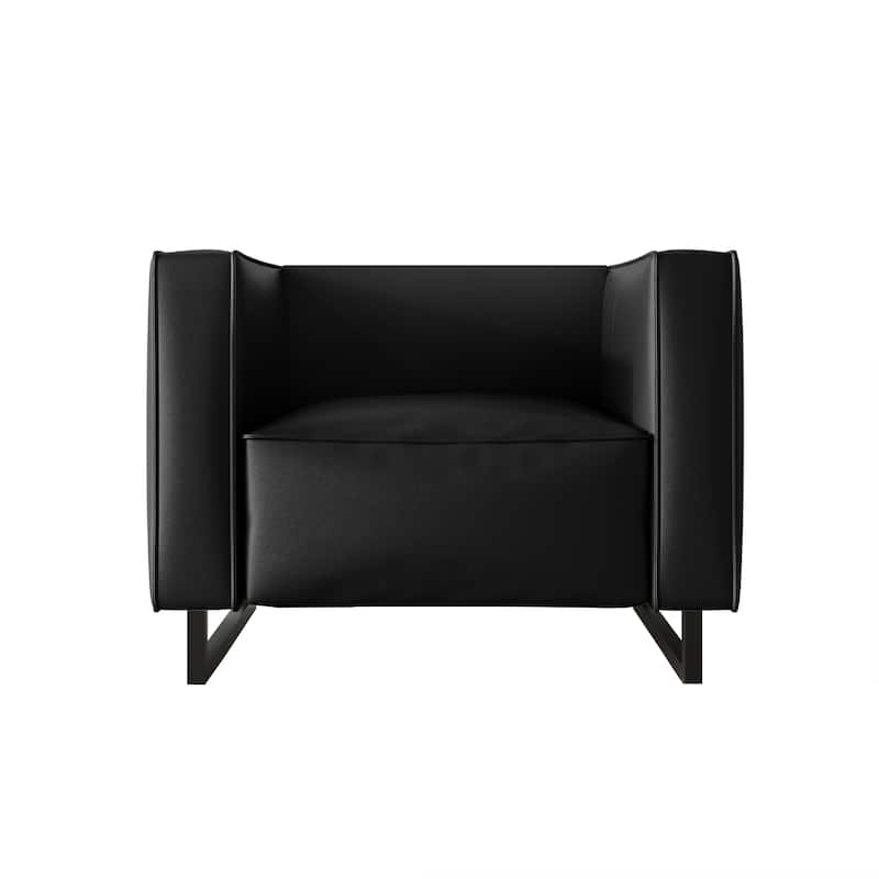 CraftPorch Mid Century Modern Upholstered Chair - Black