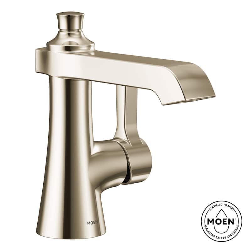 Moen Flara 1.2 GPM Single Hole Bathroom Faucet with Pop-Up Drain