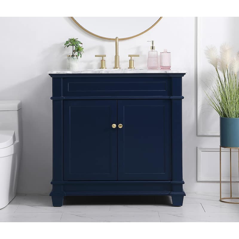 Magnolia 30 - 42 Inch Single Bathroom Vanity - 36 Inches - Blue