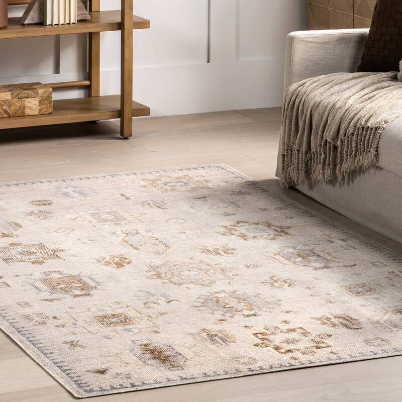 Nuloom Krystin SpinClean Distressed Machine Washable Area Rug