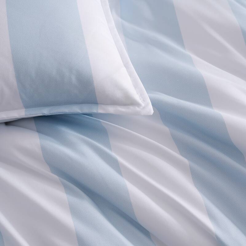 Tommy Hilfiger Berkley Stripe Reversible Tailored Lightweight Comforter Set (Blue)