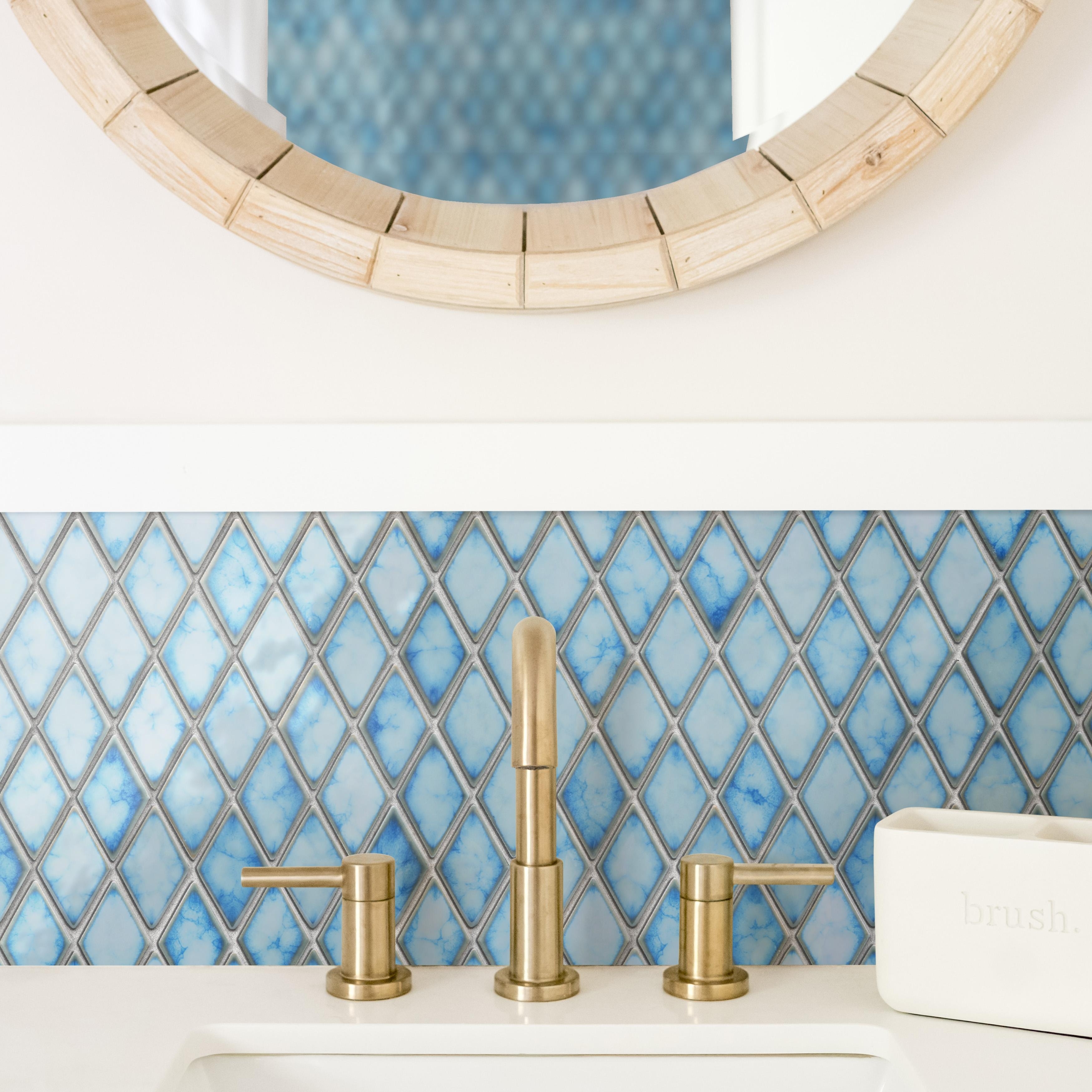 Merola Tile Hudson Kite Marine 10-1/8" x 11-3/4" Porcelain Mosaic Floor and Wall Tile