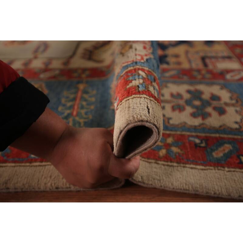 Vegetable Dye Heriz Area Rug Handmade Wool Carpet - 8'0" x 10'1"