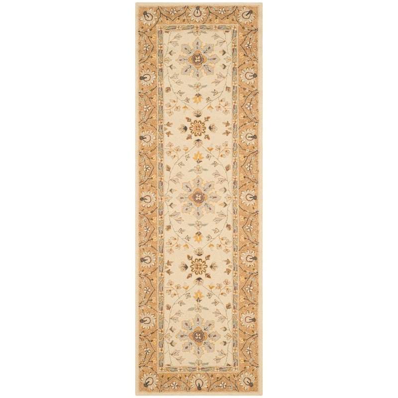 SAFAVIEH, Handmade Easy Care Mariola Oriental Rug - 2'6" x 8' Runner - Ivory/Beige