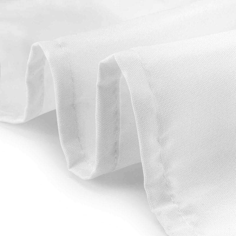 90 x 132in 10pk Rectangular Polyester Tablecloths White
