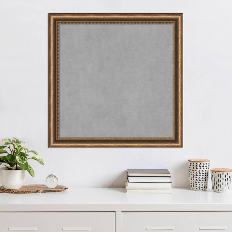 Amanti Art Manhattan Bronze Narrow Framed Magnetic Board