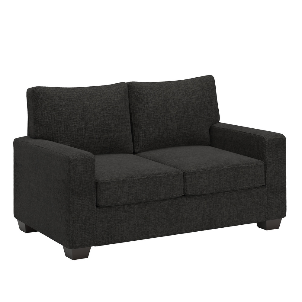 Roros Fabric Upholstered Square Arm Loveseat by iNSPIRE Q Classic