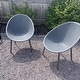 preview thumbnail 13 of 14, Set of 2 Modern Plastic Lounge Chair Plastic Legs with Polka Dots Spot Breathable for Patio Indoor Outdoor Use