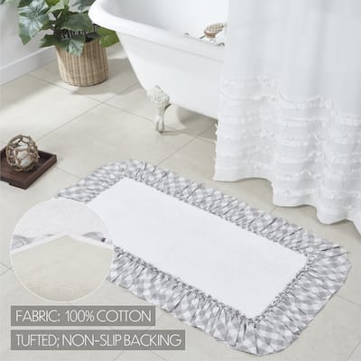 Annie Buffalo Grey Check Bathmat 27x48
