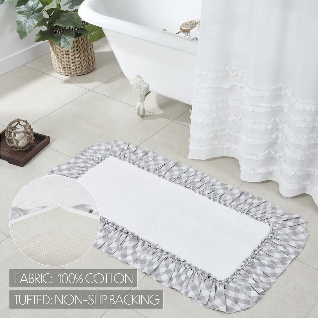 Annie Buffalo Grey Check Bathmat 27x48