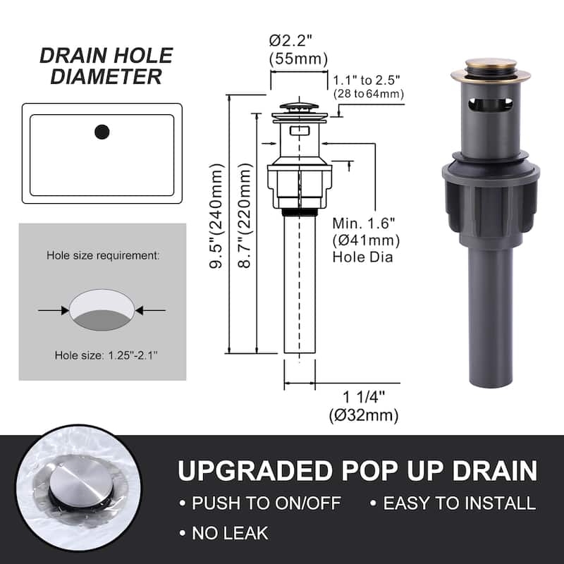 WOWOW 8 in. Widespread Double Handle Bathroom Faucet