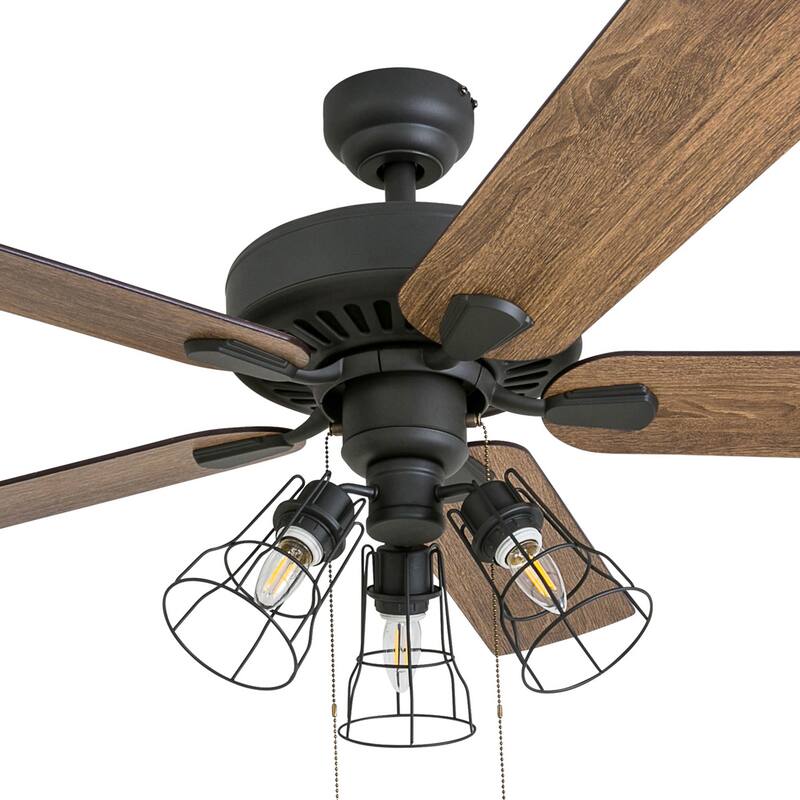 52" Prominence Home Inland Seas Bronze Industrial Style LED Ceiling Fan with Light, Remote Control