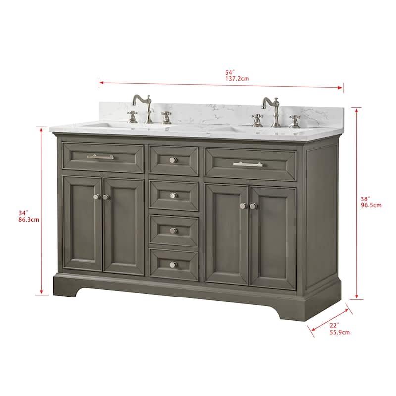 Sudio Design Thompson 54" Double Bathroom Vanity