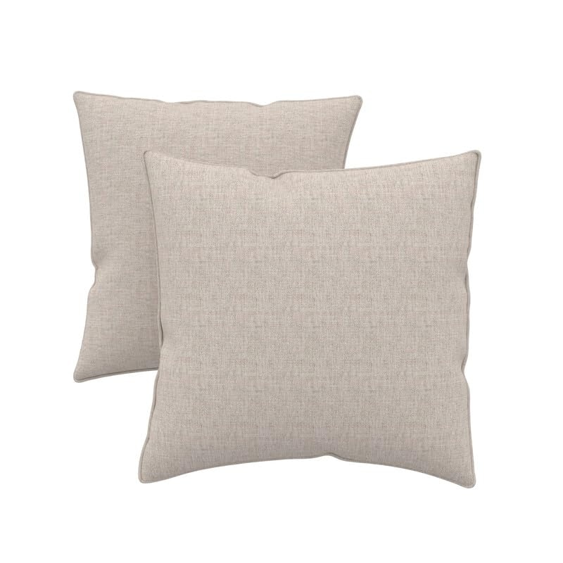 Covers & All Sunbrella Indoor/Outdoor Square Throw Pillows Inserts with Covers, Set of 2 (16x16)