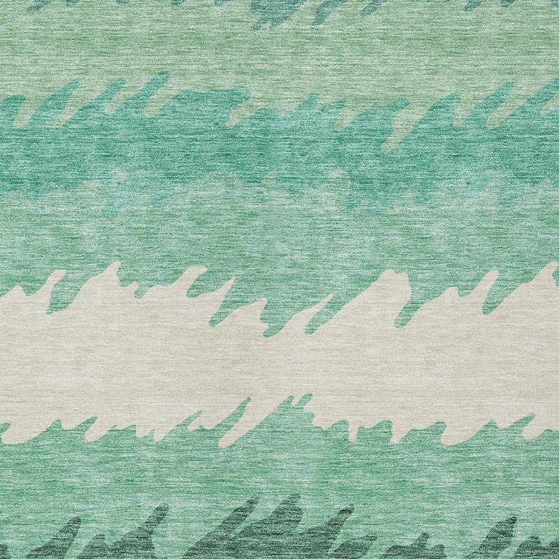 HomeRoots Striped Transitional Rectangle Outdoor Rug