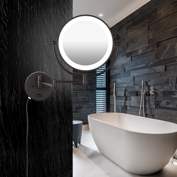 WINGBO 9 LED Lighted Makeup Mirror Swing Arm Wall Mounted On Sale Bed Bath Beyond 35828952