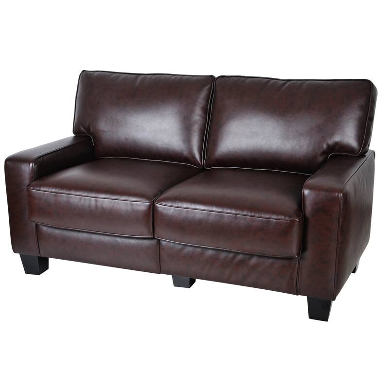Serta Palisades Upholstered 61" Sofas for Living Room Modern Design Couch, Straight Arms, Tool-Free Assembly