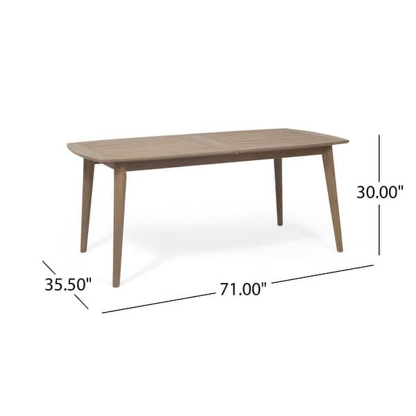 dimension image slide 1 of 4, Stamford Acacia Wood Outdoor 9-piece Expandable Dining Set by Christopher Knight Home