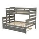 preview thumbnail 5 of 10, Elegant Twin over Full Bunk Bed with Twin Size Trundle