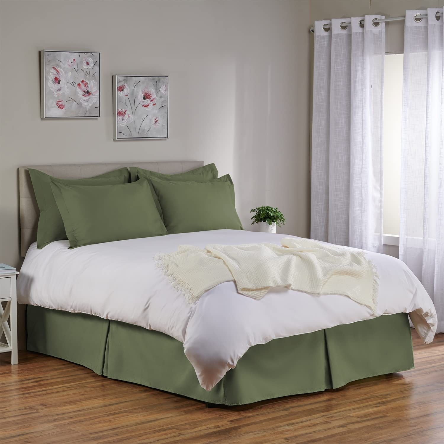 Bed skirt split king top