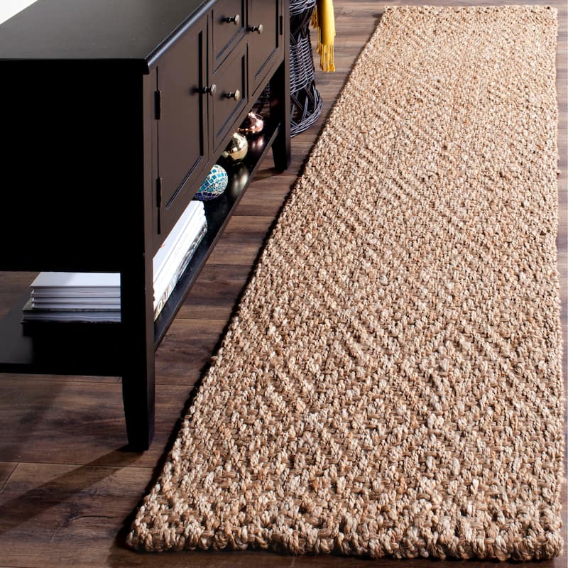 SAFAVIEH Handmade Natural Fiber Svana Jute Rug - 2'3" x 8' Runner - Natural/Natural