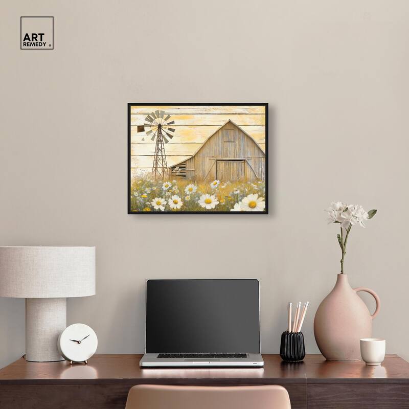 Old Windmill Canvas by Art Remedy
