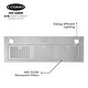 preview thumbnail 6 of 7, Cosmo 36 in. Insert Range Hood with Push Button Controls, 3-Speed Fan, LED Lights and Permanent Filters in Stainless Steel