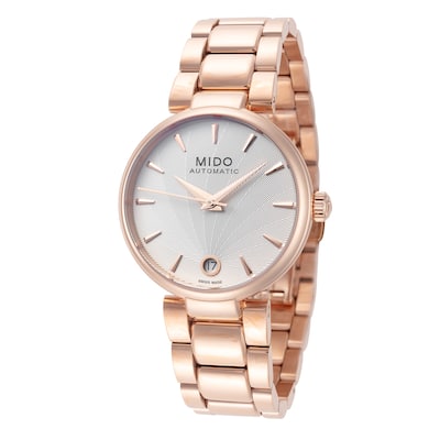 Mido Women's Baroncelli II 33mm Silver Dial Stainless Steel Automatic Watch - Gold-Tone - One Size